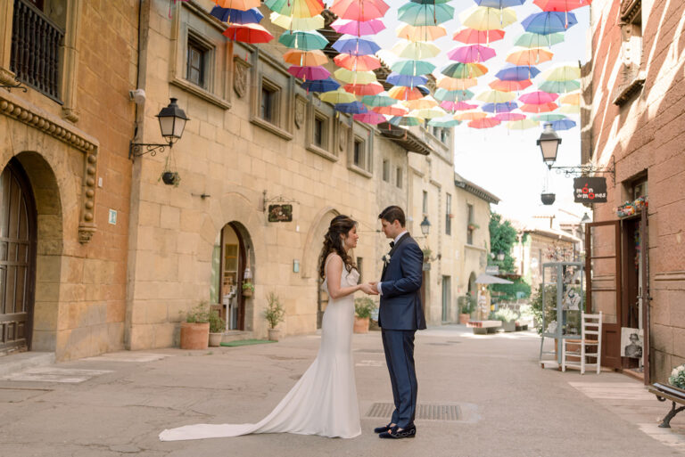 under the umbrellas of Barcelona